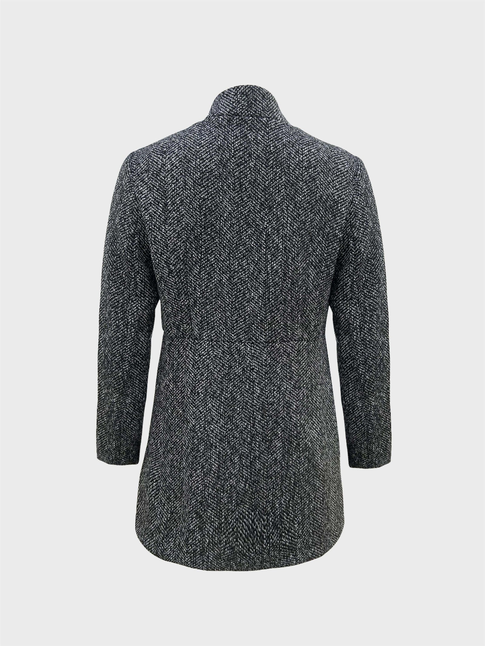 Long Sleeve Herringbone Coat