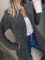 Long Sleeve Herringbone Coat