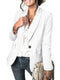 Solid Color Blazer with Single Button