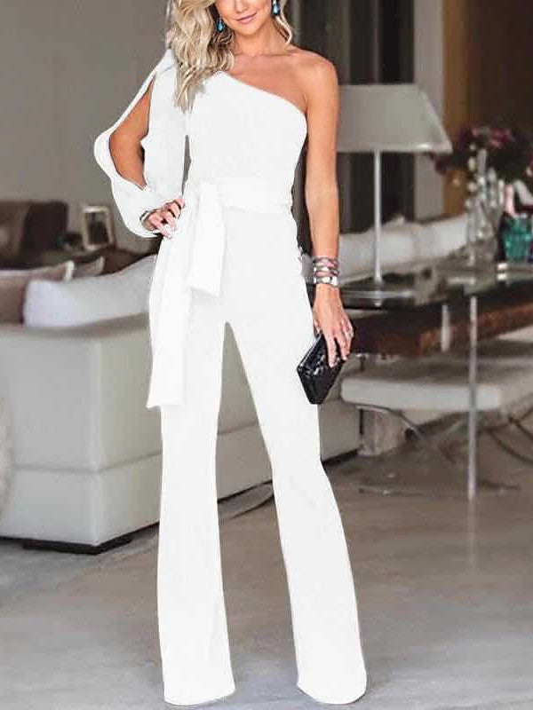 Romantic White Long Sleeve Mini Dress