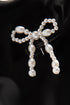 Elegant White Pearl Bowknot Stud Earrings