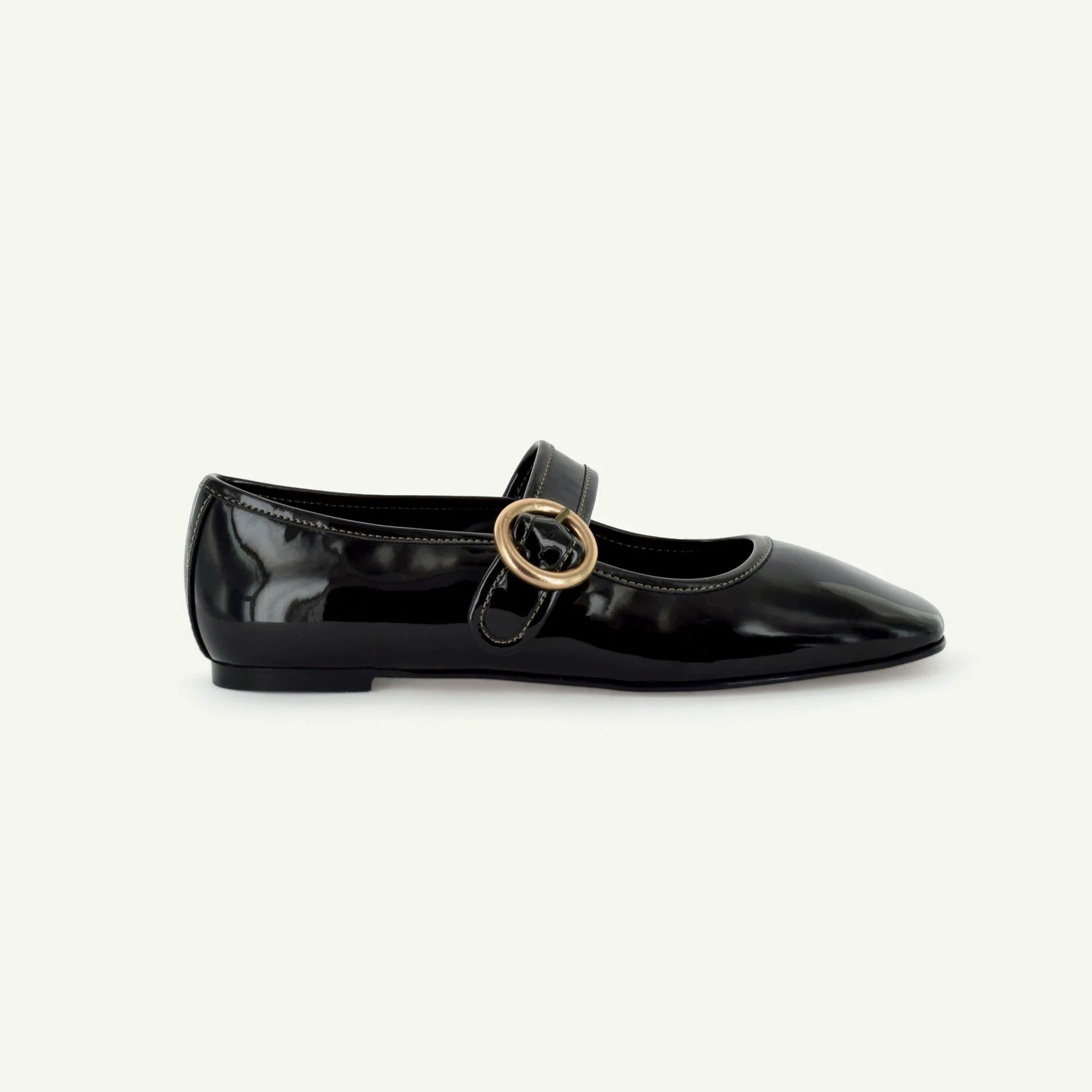 Mariana: Flat Mary Jane - Black