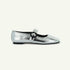 Mariana: Flat Mary Jane - Silver Women's Shoe