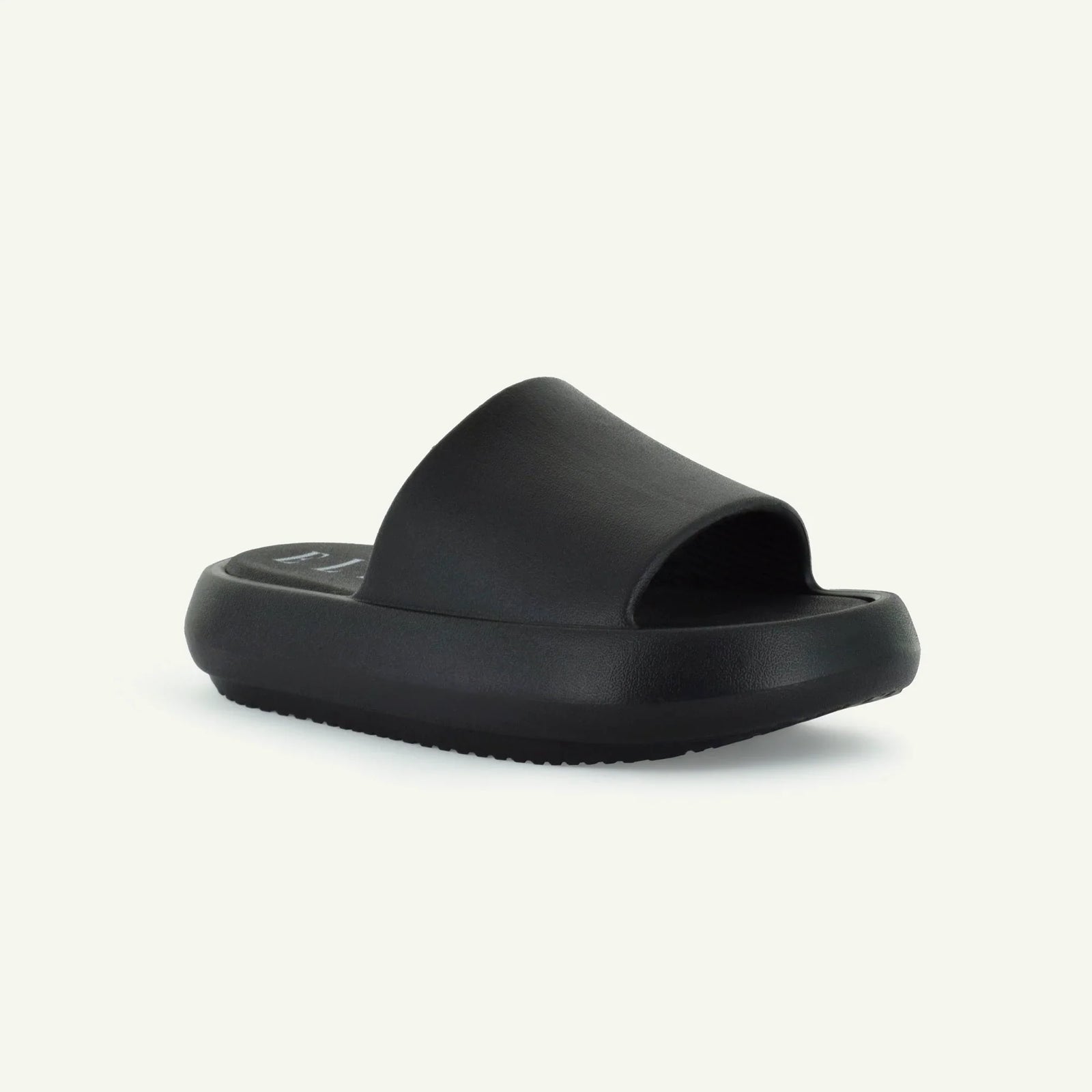 St. Tropez: Platform Slide - Black Women Slippers
