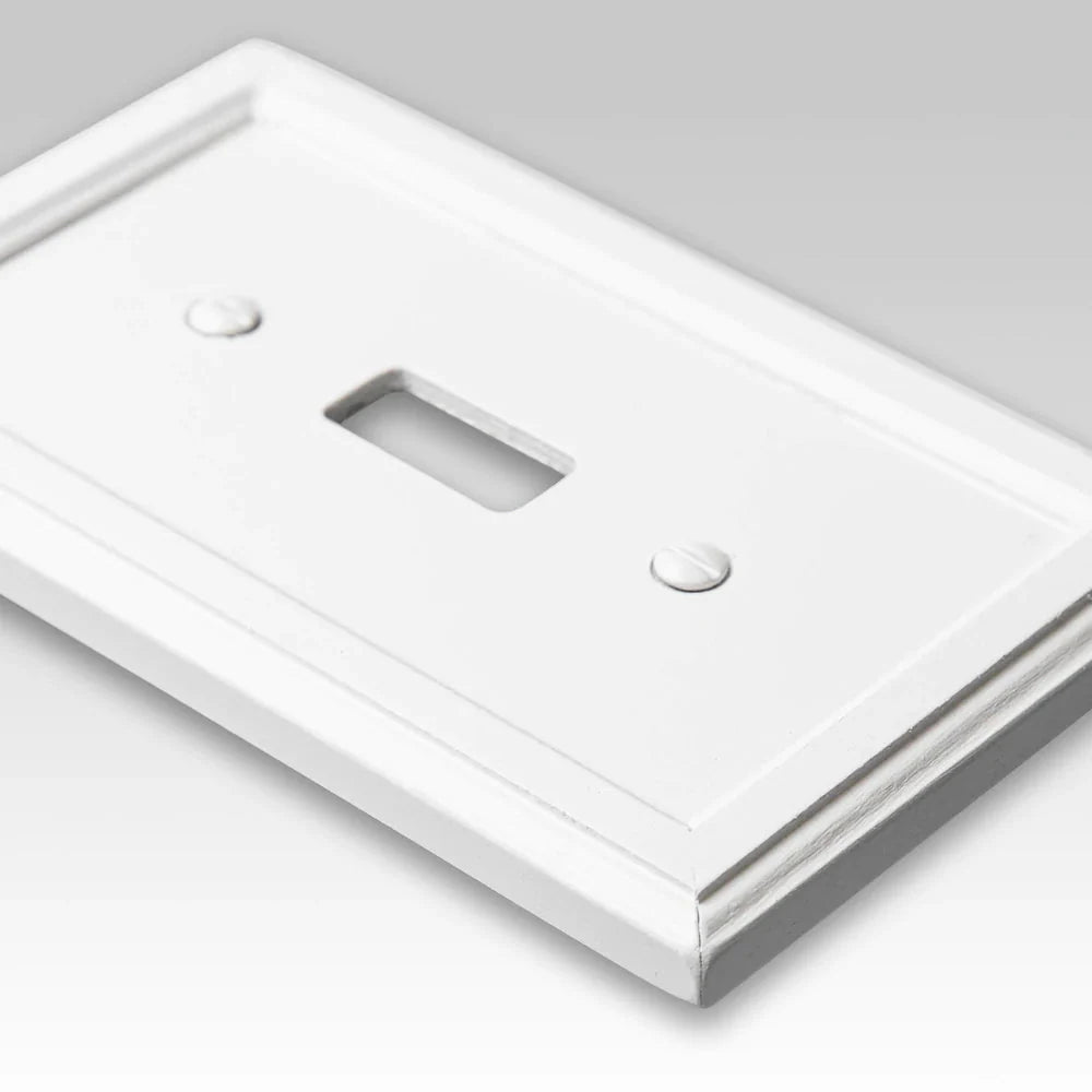 Elly White Wood - 2 Duplex Wallplate