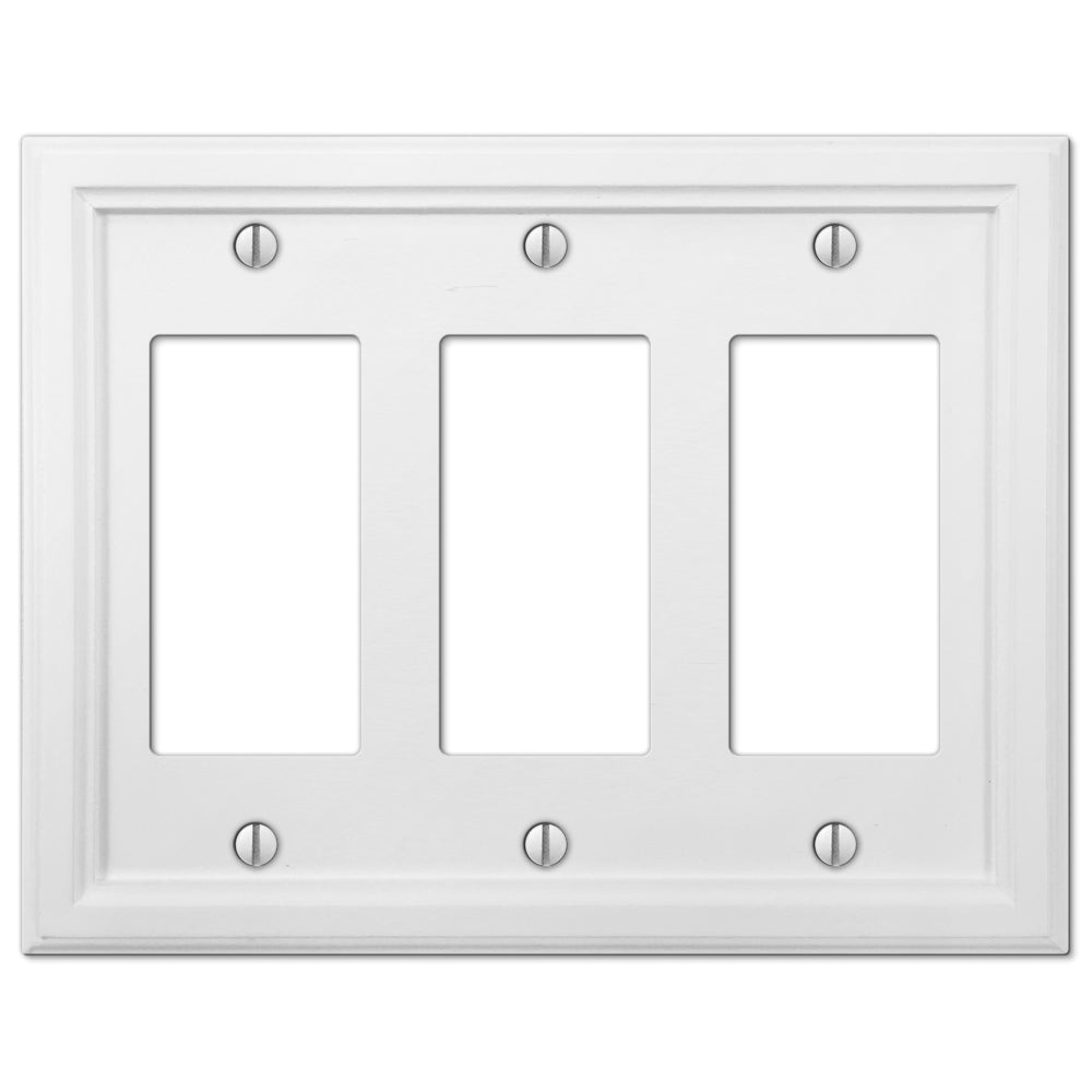 Placa de pared de madera blanca Elly de 3 balancines
