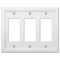 Placa de pared de madera blanca Elly de 3 balancines