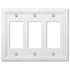 Placa de pared de madera blanca Elly de 3 balancines
