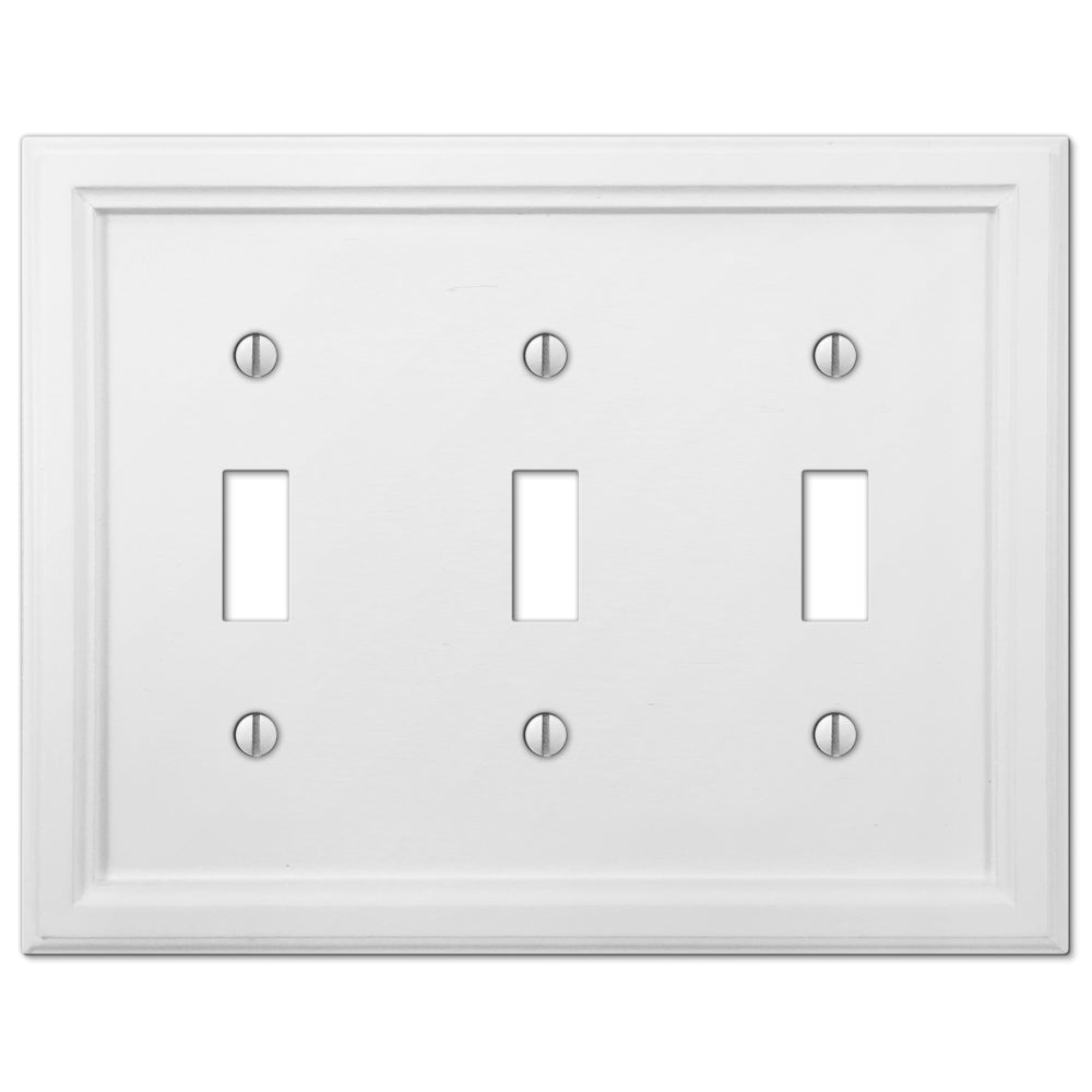 Placa de pared con 3 palancas Elly White Wood