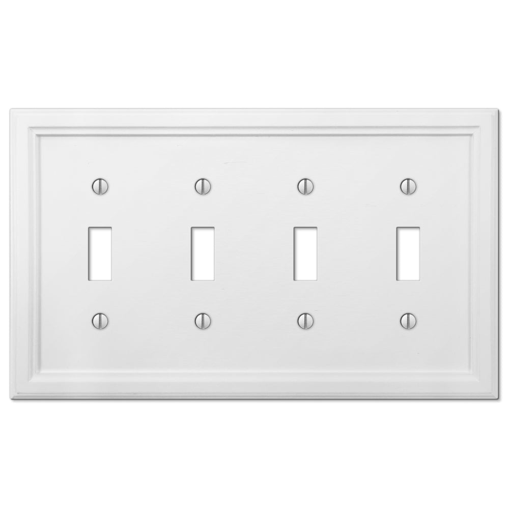 Elly White Wood - Placa de pared con 4 palancas
