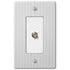 Embossed Line White Steel - 1 Cable Jack Wallplate