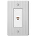 Embossed Line White Steel - 1 Phone Jack Wallplate