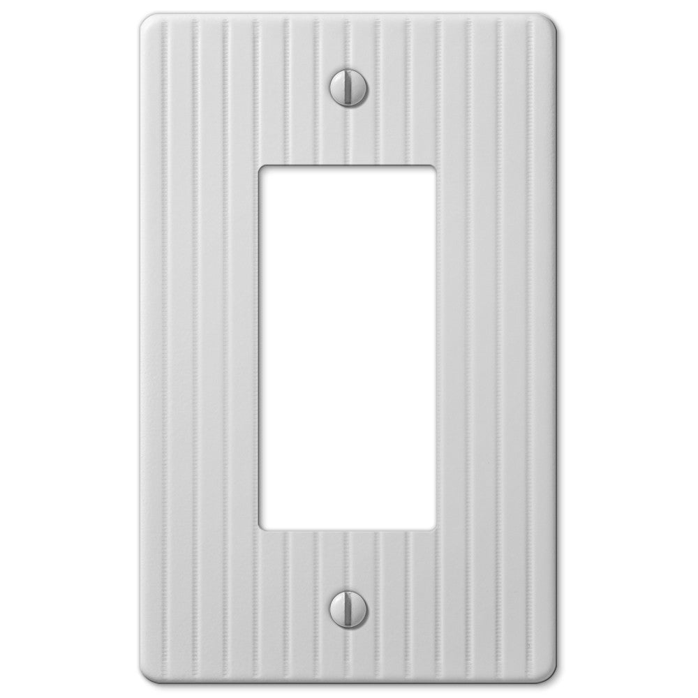 Placa de pared con 1 balancín de acero blanco con línea en relieve