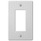 Placa de pared con 1 balancín de acero blanco con línea en relieve