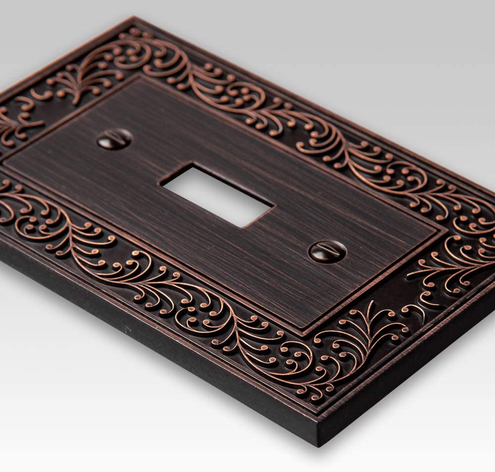 English Garden Aged Bronze Cast - 1 Rocker Wallplate
