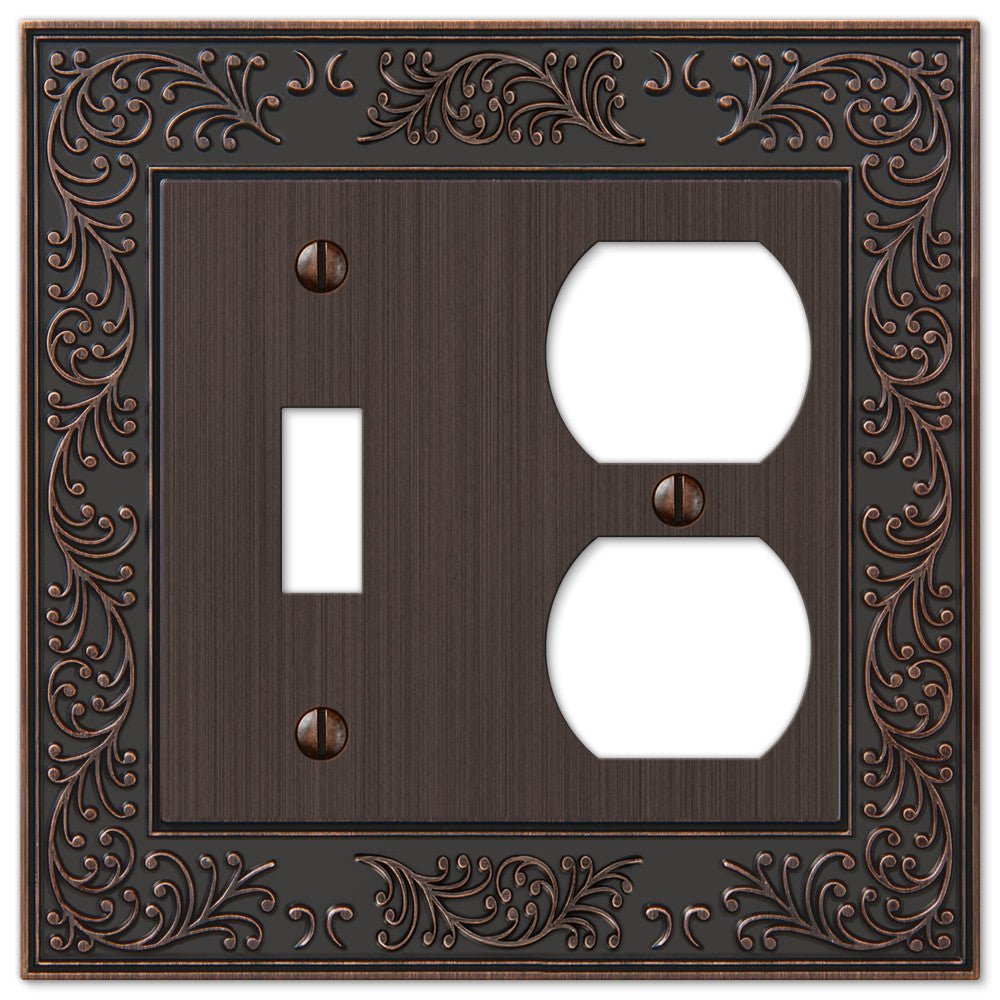 Bronce envejecido fundido para jardín inglés: 1 palanca/1 placa de pared dúplex