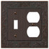 Bronce envejecido fundido para jardín inglés: 1 palanca/1 placa de pared dúplex