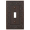 English Garden Aged Bronze Cast - 1 Toggle Wallplate