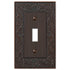 English Garden Aged Bronze Cast - 1 Toggle Wallplate