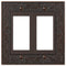 Placa de pared de bronce envejecido fundido con forma de jardín inglés - 2 balancines