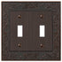 Placa de pared de bronce envejecido fundido con diseño de jardín inglés - 2 palancas