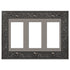 English Garden Antique Nickel Cast - 3 Rocker Wallplate