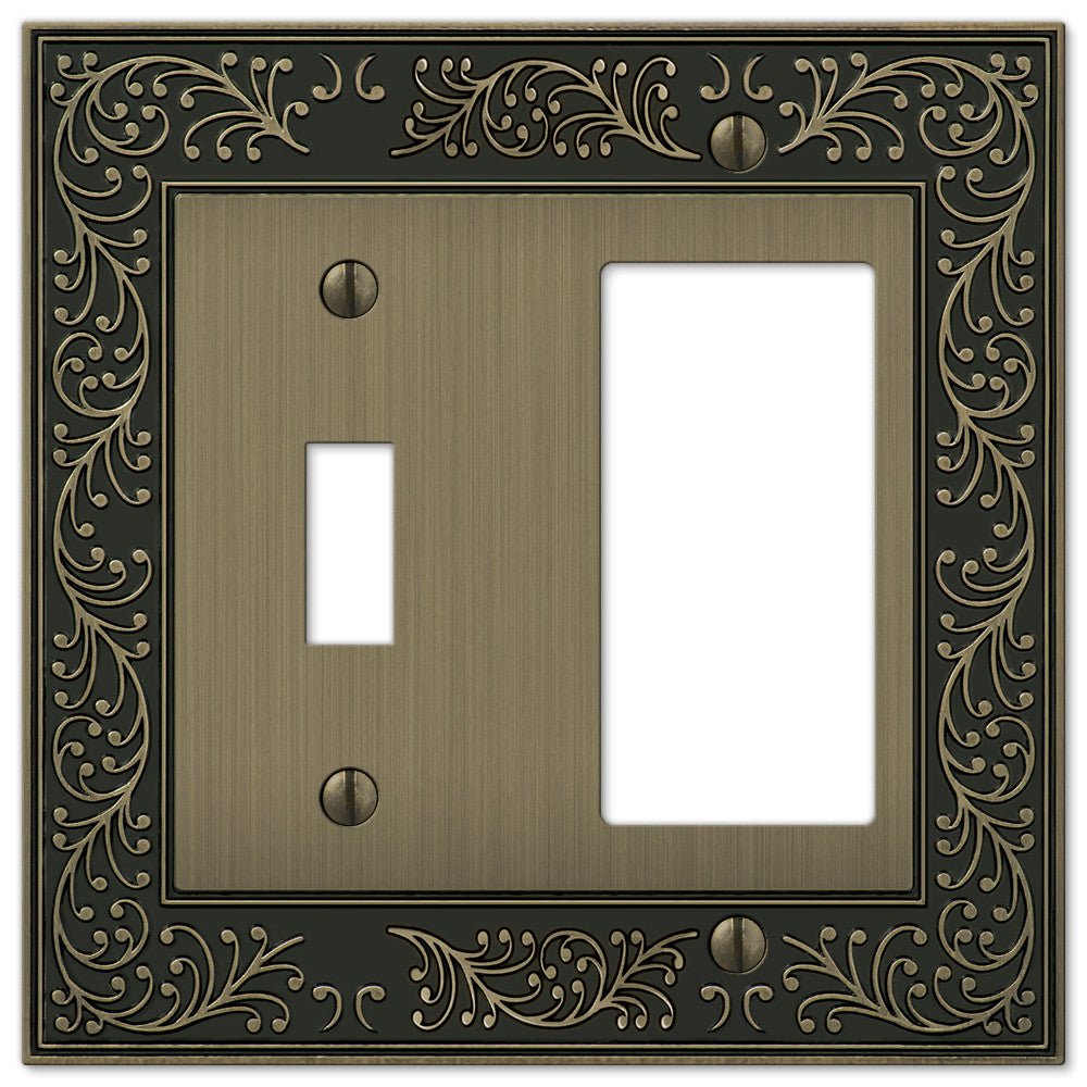 Placa de pared de latón fundido cepillado para jardín inglés: 1 palanca/1 balancín