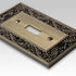 English Garden Brushed Brass Cast - 2 Toggle / 1 Rocker Wallplate