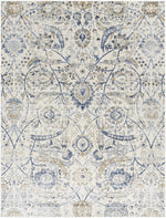 Alfombra Oushak azul y beige georgiana