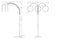 LED Three Ring Hong Kong  Arc Floor lamp // Chrome, Not Dimmable