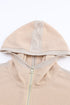 Colorblock Hooded Coat Plus Size