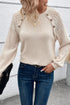 Long Sleeve Color Block Sweater with Lace Sleeves