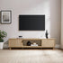 Mueble de TV escandinavo con estructura de láminas Reema Arundo
