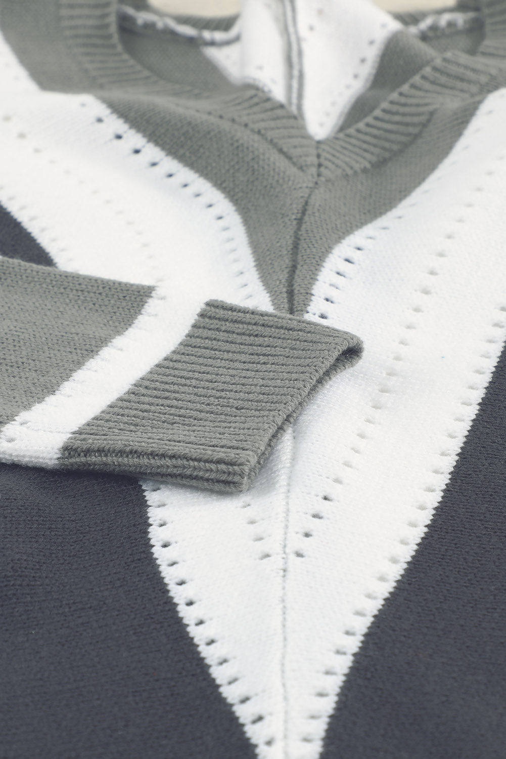Long Sleeve V-Neck Top with Modern Design