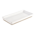 Bandeja de cerámica blanca