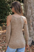 Open Shoulder Distressed Long Sleeve Top