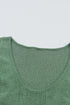 Fitted Ribbed Knit Sweater in Green