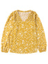 Yellow and White Floral Blouse