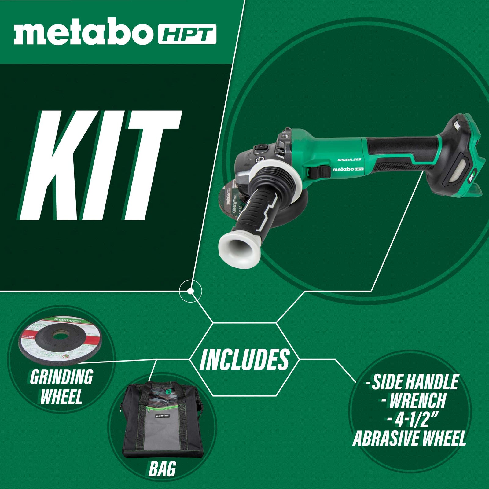 Metabo HPT G3612DVEQ6M 36V MultiVolt™ 4-1/2