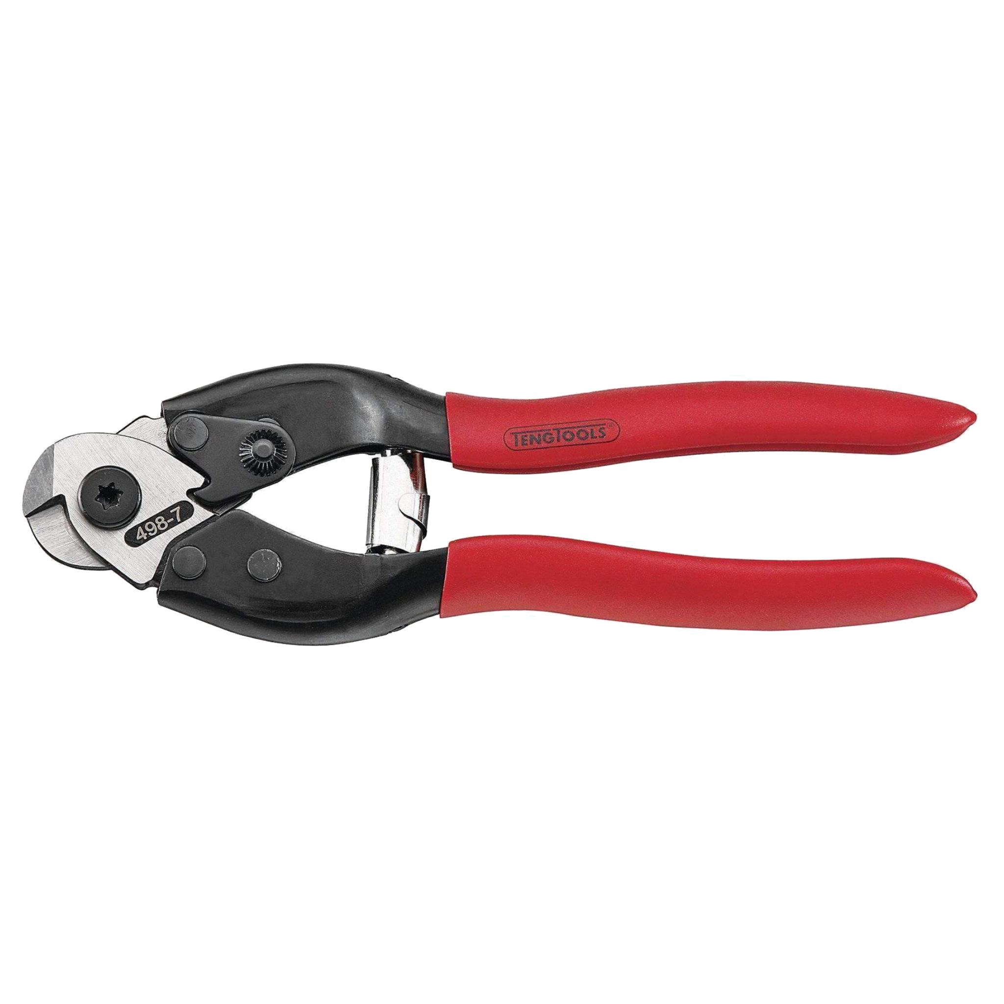 Teng Tools 7 Inch Vinyl Grip Wire Cutters (Ideal For, Steel, Aluminum & Copper Cable) - 498-7N