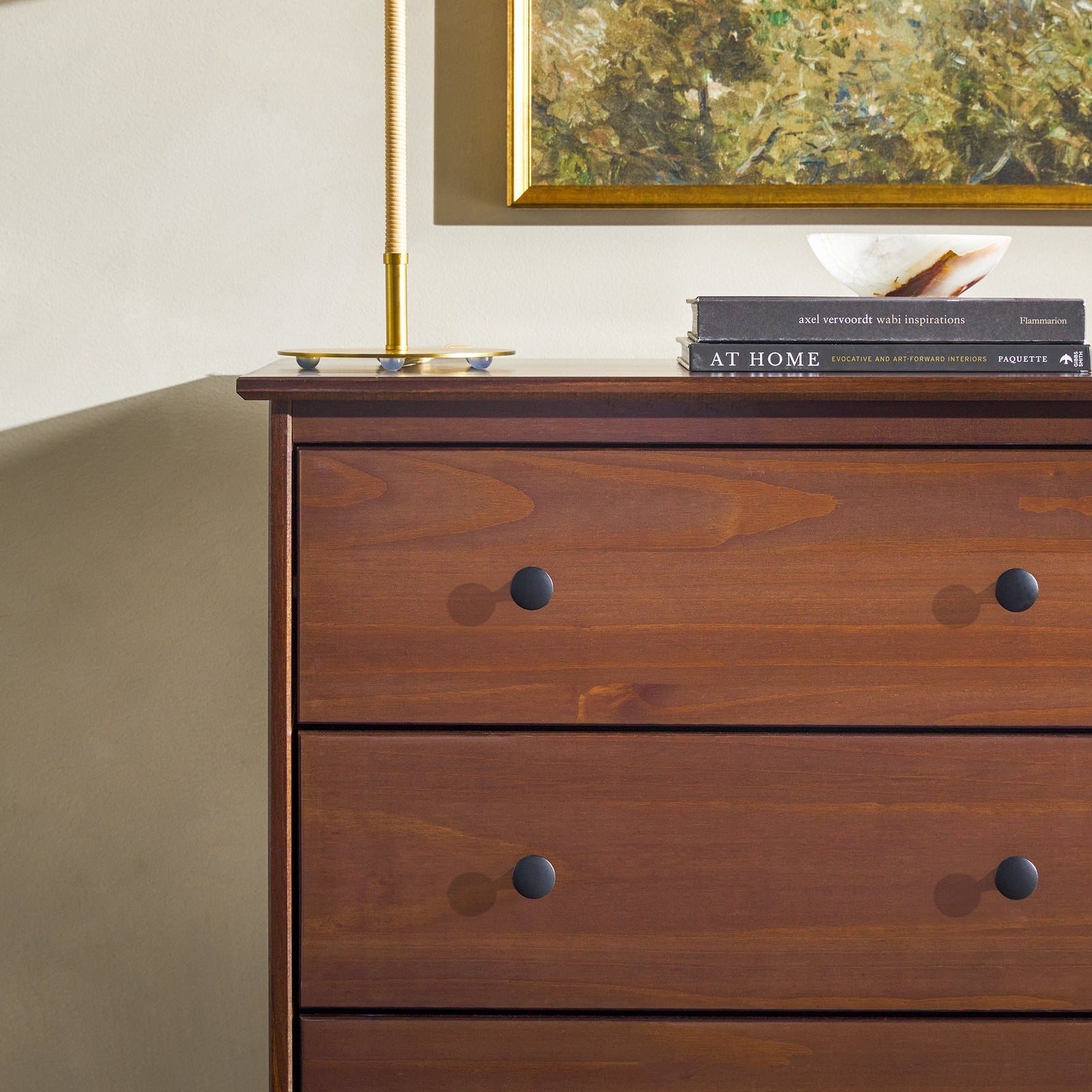 Cómoda de transición de madera maciza Spencer