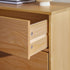 Cómoda moderna de mediados de siglo de madera maciza de Sloane