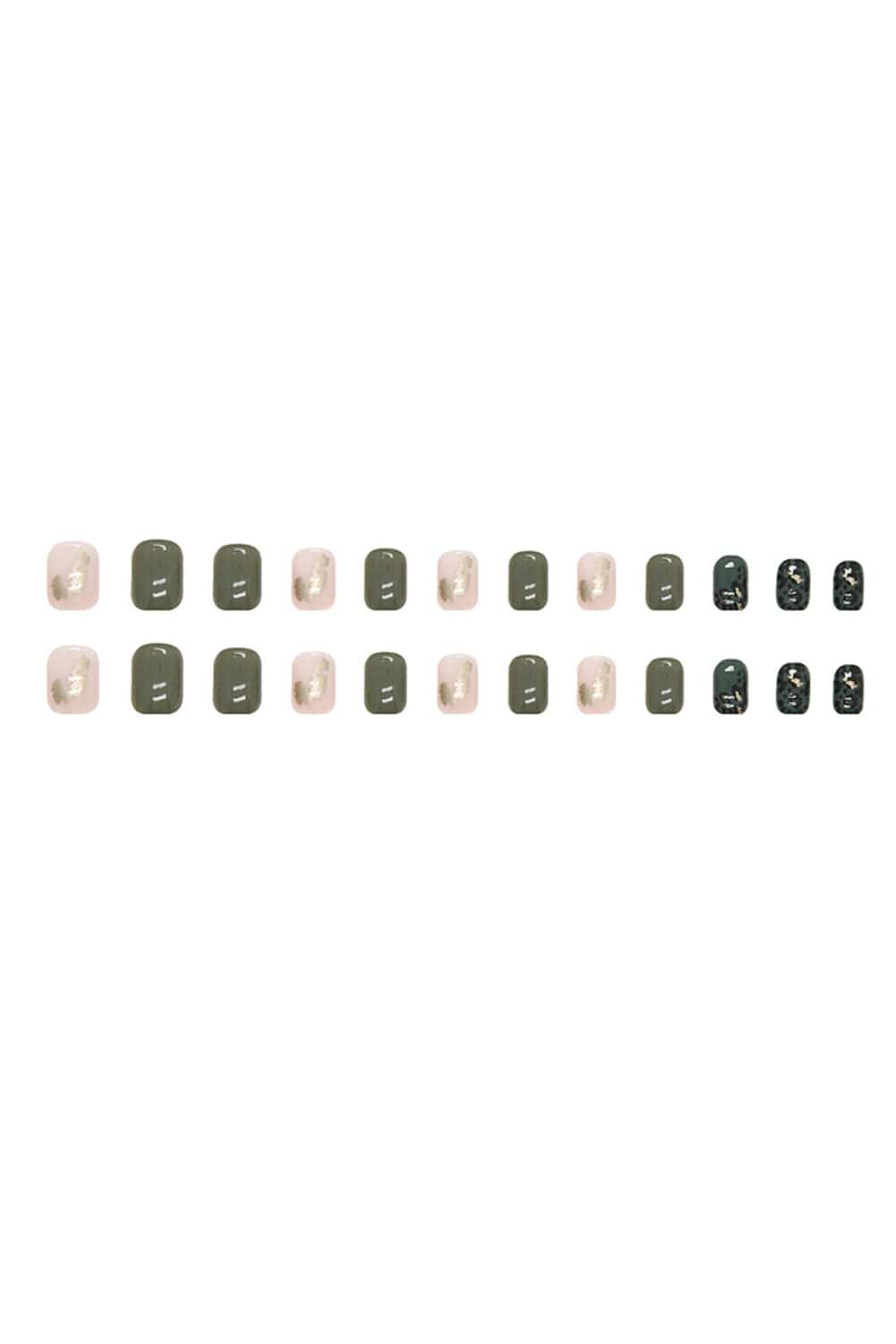 Fashionable Black and Green Leopard Foil Nail Art Sticker Set