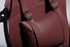 Silla colgante redonda de piel sintética color burdeos