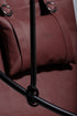 Silla colgante redonda de piel sintética color burdeos