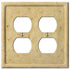 Faux Stone Ivory Resin - 2 Duplex Wallplate