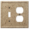 Faux Stone Noce Resin - 1 Toggle / 1 Duplex Wallplate