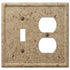 Faux Stone Noce Resin - 1 Toggle / 1 Duplex Wallplate