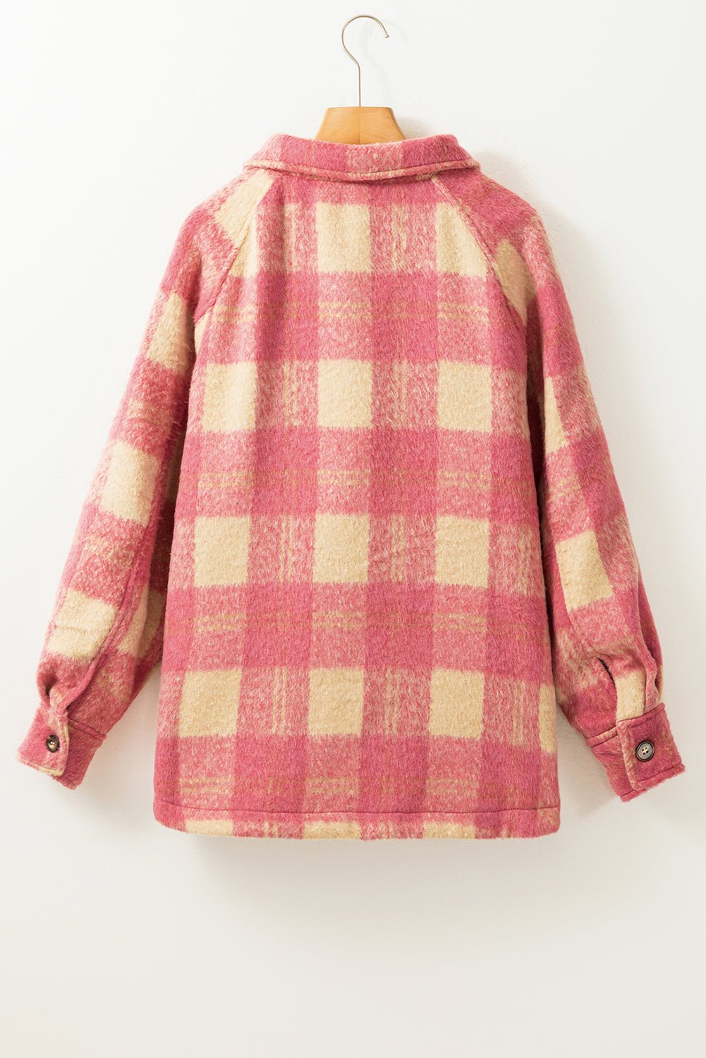 Fuzzy Plaid Overcoat