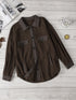 Warm Brown Fleece Shacket